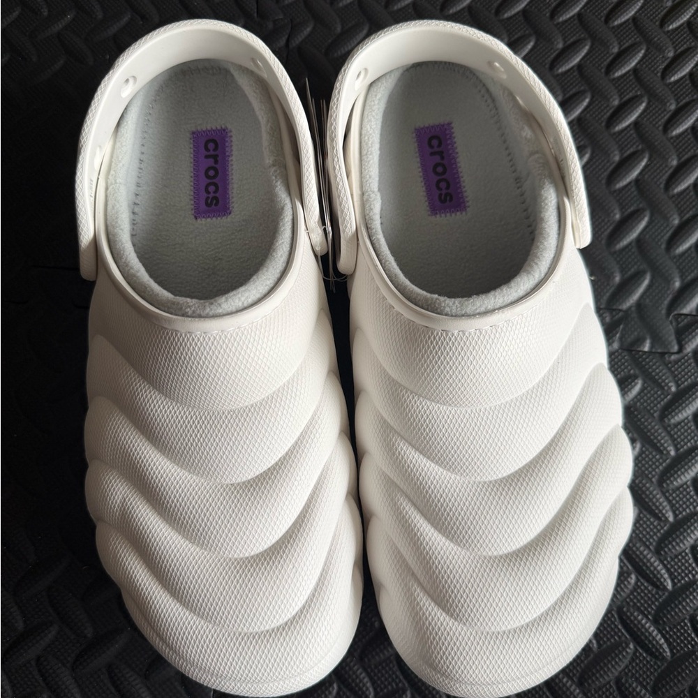 CROCS White Slip-On Loafers